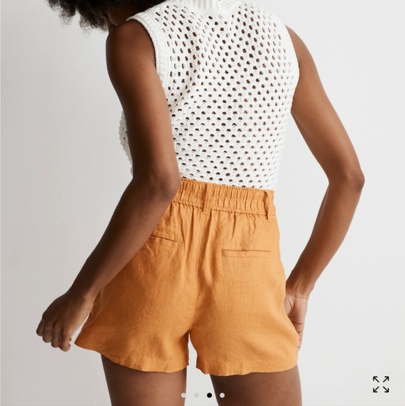 Madewell linen shorts size 6 The Neale - Picture 3 of 8
